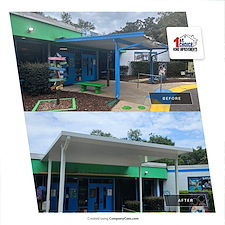 New Patio Cover Gives the Emerald Coast Science Center Entrance a Fresh Look in Fort Walton Beach, FL Image